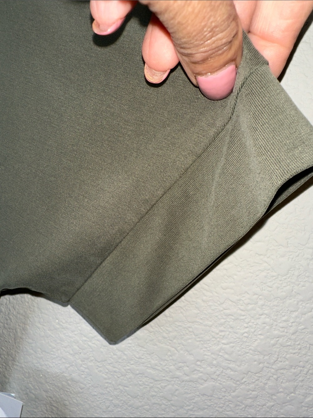 Chico's Olive Green Top with Crew Neck - Picture 6 of 11